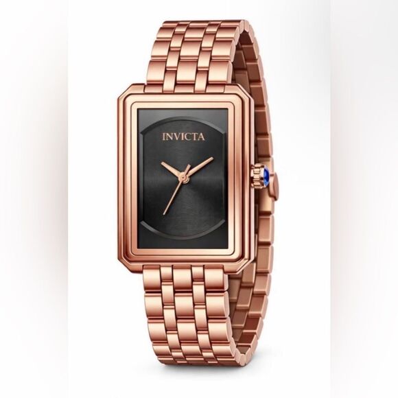 Invicta Wildflower Princess Rose Gold Watch Black Dial NWT main image 5